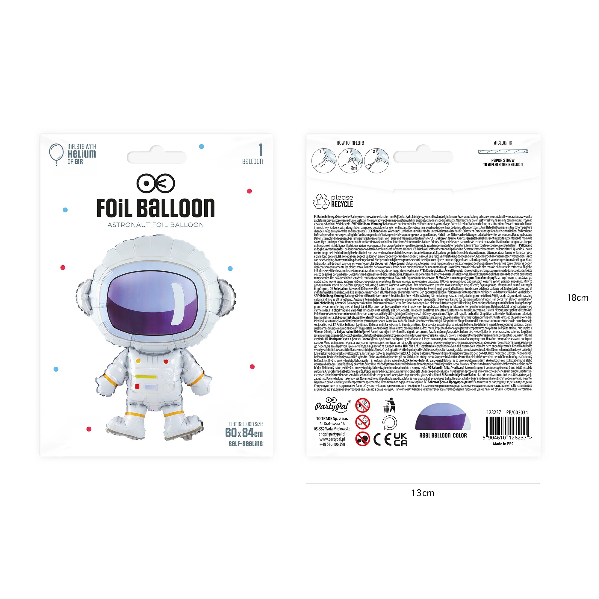 Foliju baloni - astronauti