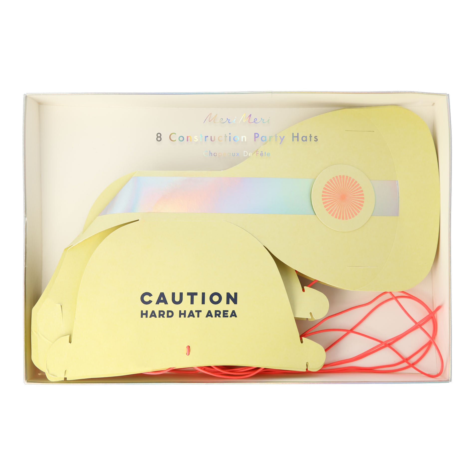 Galvas cepurītes - būvniecības ķiveres forma (x8)