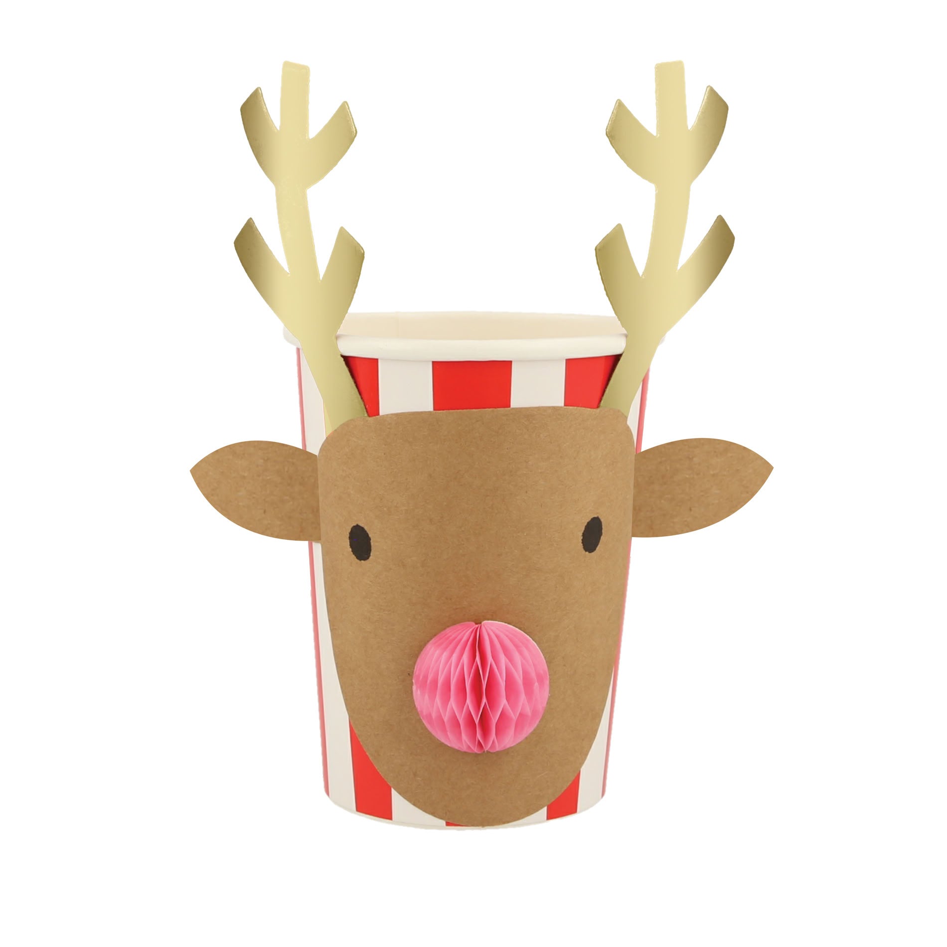 Krūzītes - ar Ziemassvētku vecīti un ziemeļbriedi (x8)