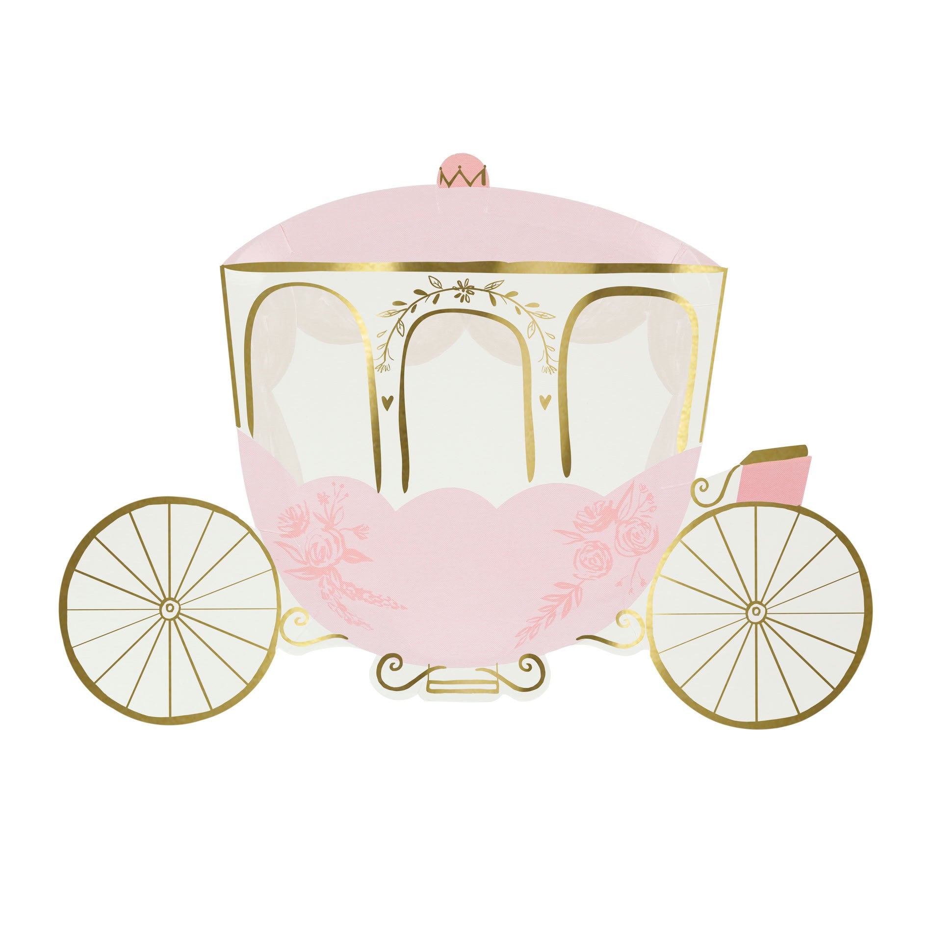 Šķīvji - princeses karietes formā (x8)