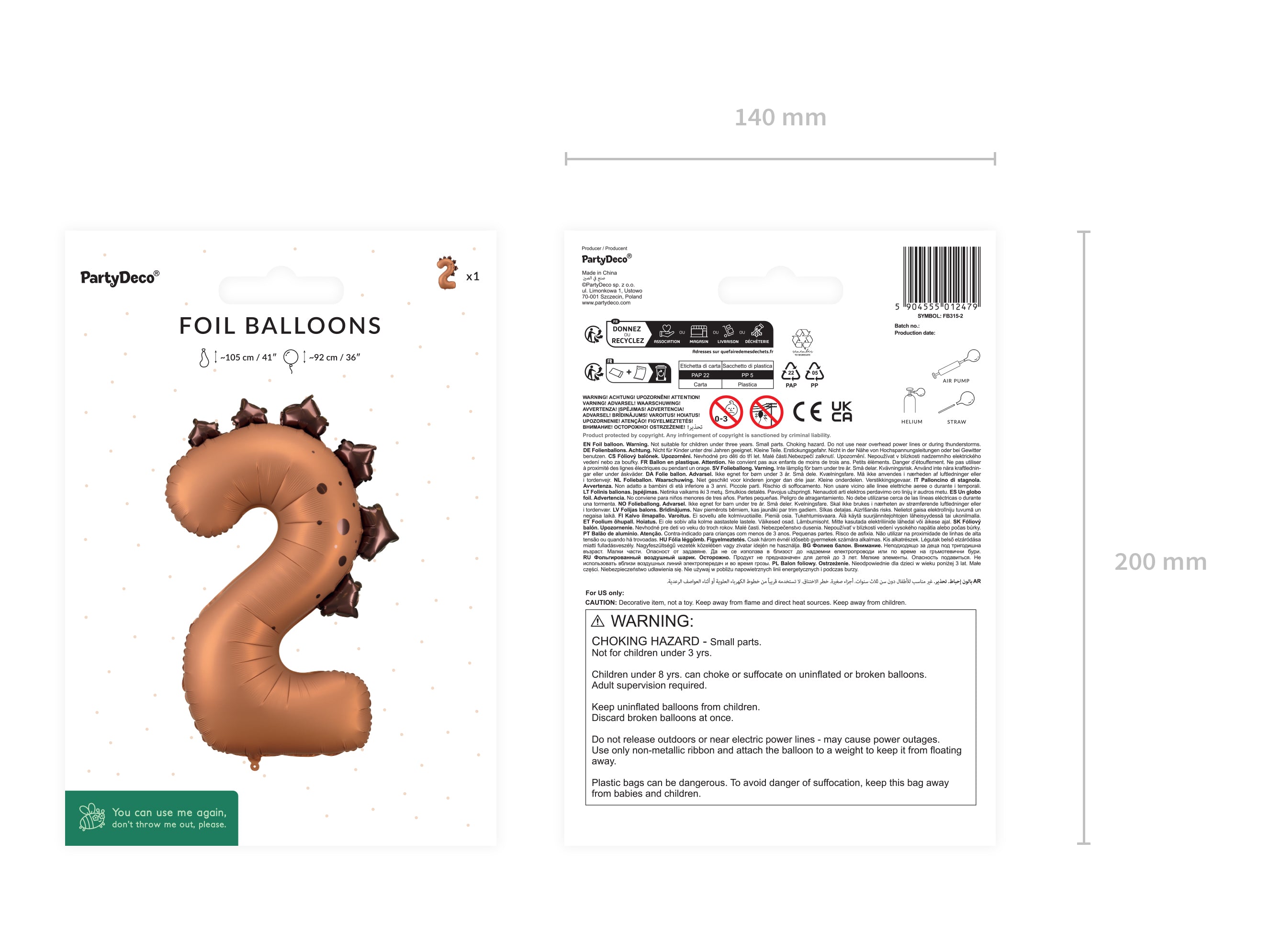Ciparbaloni no 1 līdz 3 dinozauru tematikā