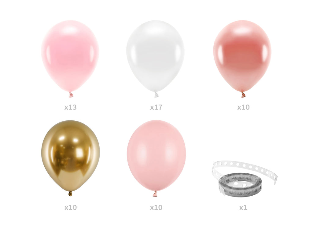 Rozā toņu balonu virtene (x60)