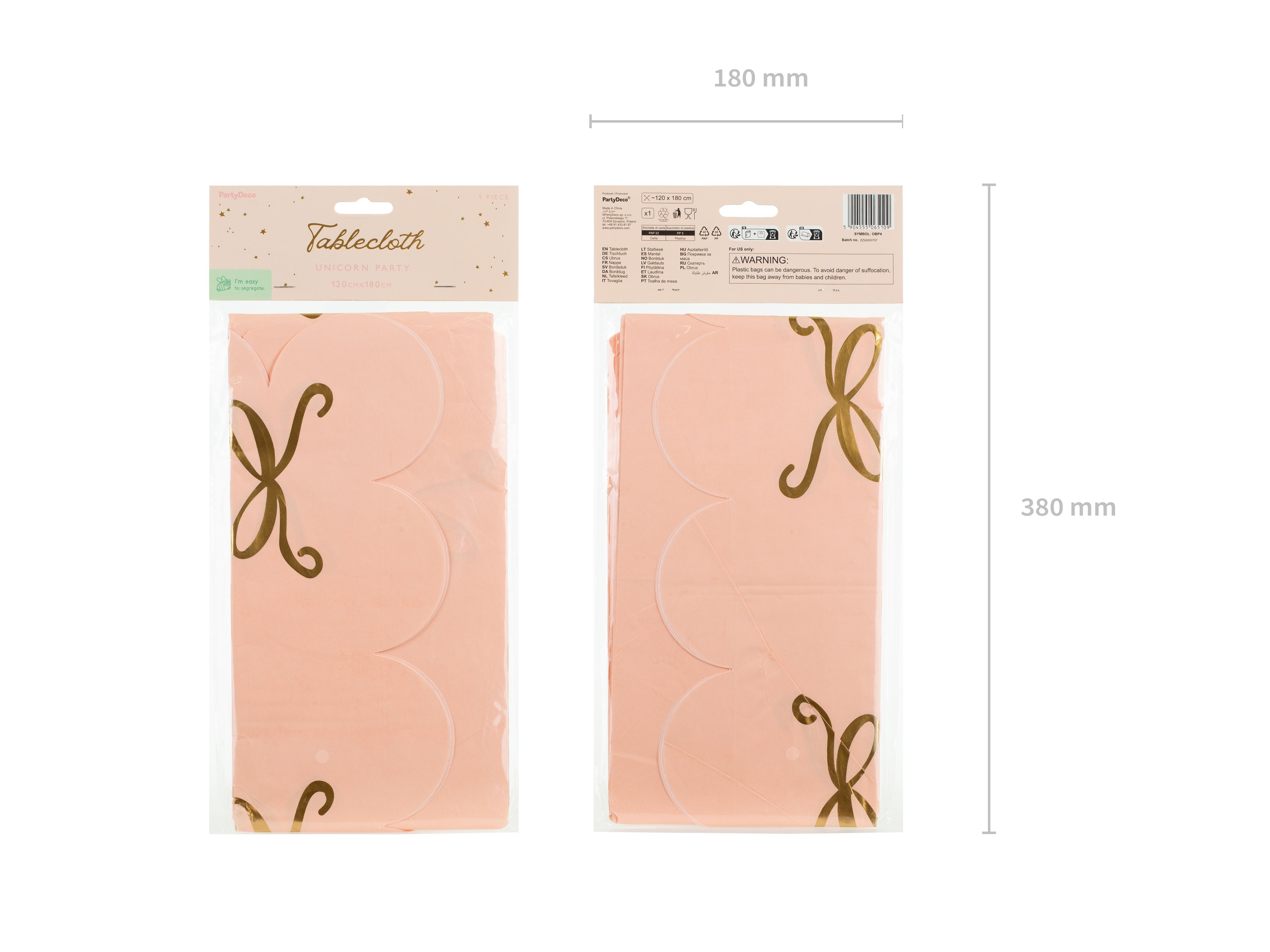 Galdauts - rozā ar zelta bantītēm