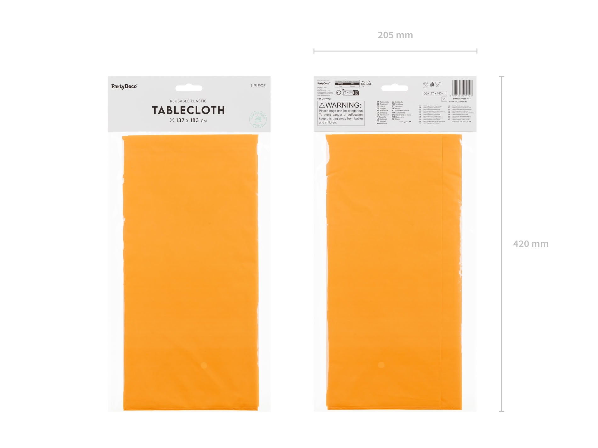 Galdauts - gaiši oranžā krāsā