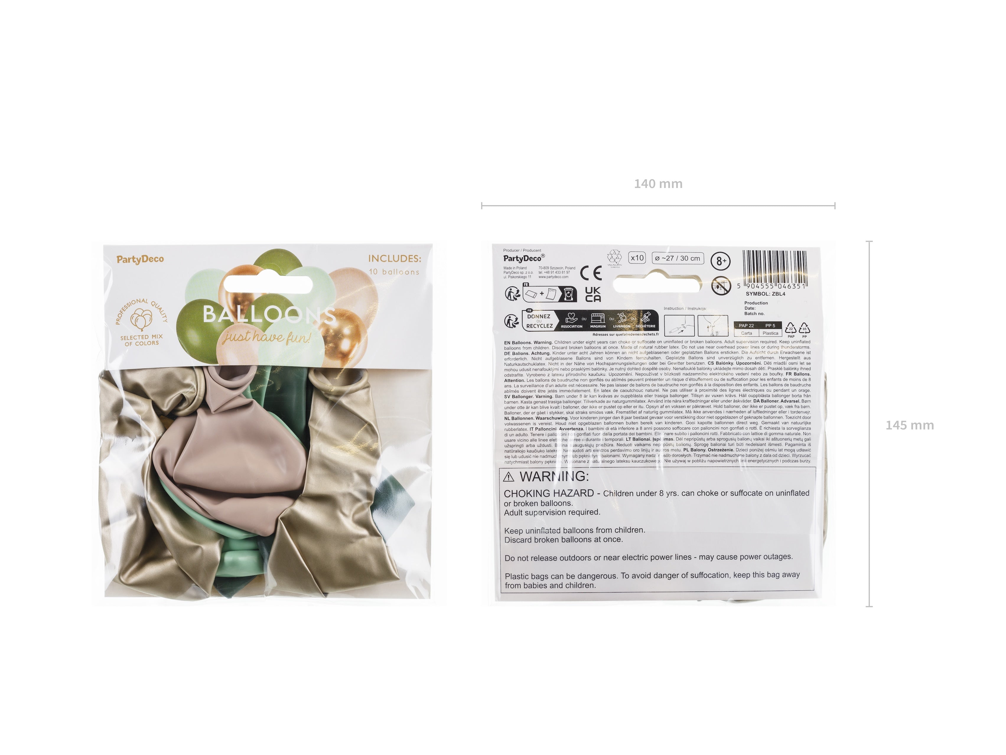 Balonu komplekts (x10)