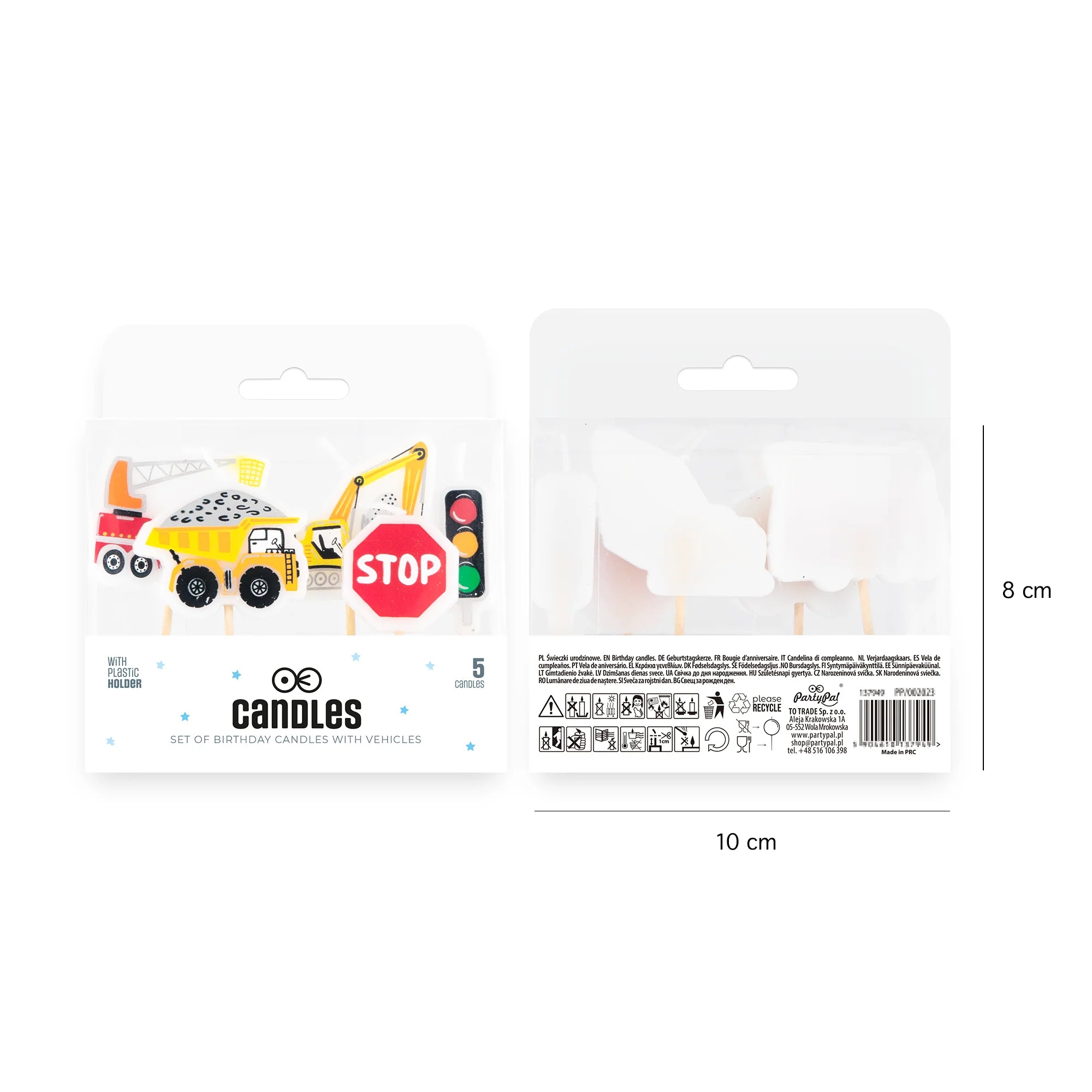 Sveces - būvniecības auto tematikā (x5)